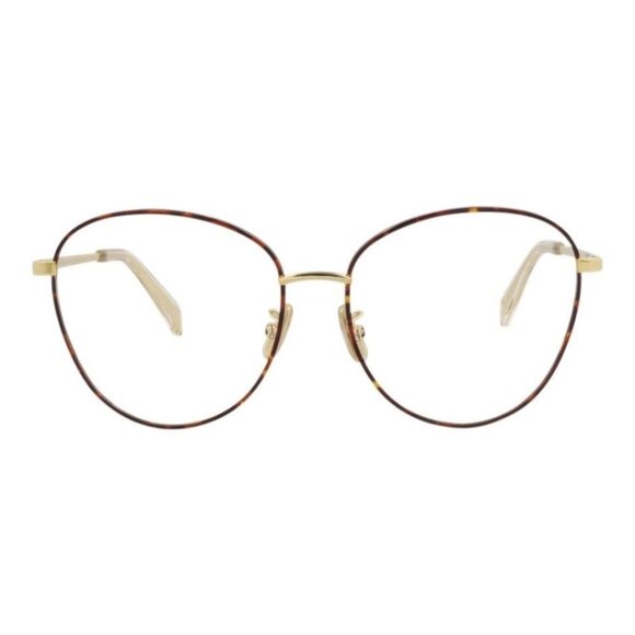 Celine Womens Cat Eye Gold Gold Transparent Fashion Designer Eyewear - Picture 1 of 4